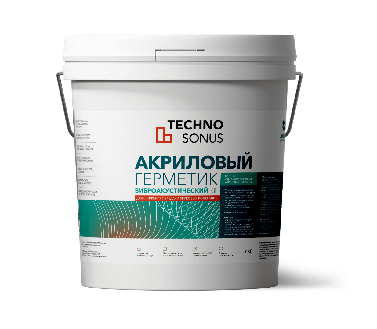 Герметик виброакустический Сонетик (Sonetik) Акрил 7кг